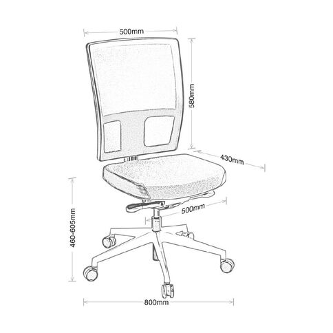 Eden Media Ergo Mesh Highback Chair with Alloy Base Black