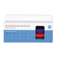 WS Whiteboard Markers Fine 4 Pack Assorted