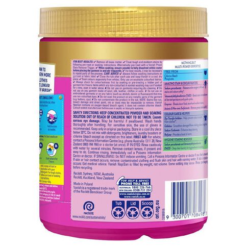 Vanish Napisan Oxi Action Gold Stain Remover Powder Laundry Booster 900g