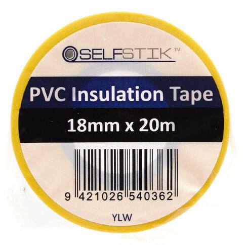 Pomona Insulation Tape PVC Electrical 18mm x 20m Yellow