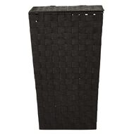 Living & Co Woven Hamper Black