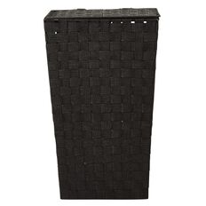 Living & Co Woven Hamper Black