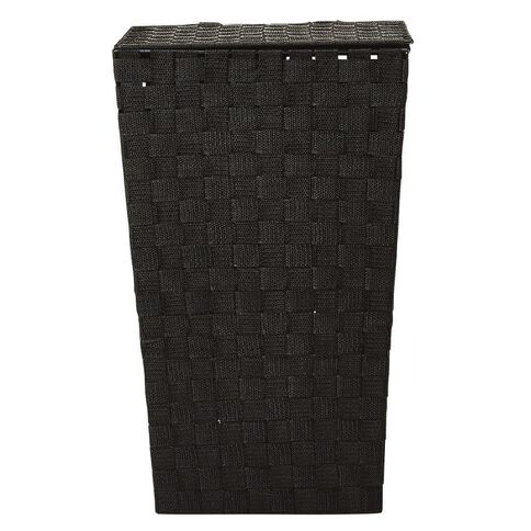 Living & Co Woven Hamper Black