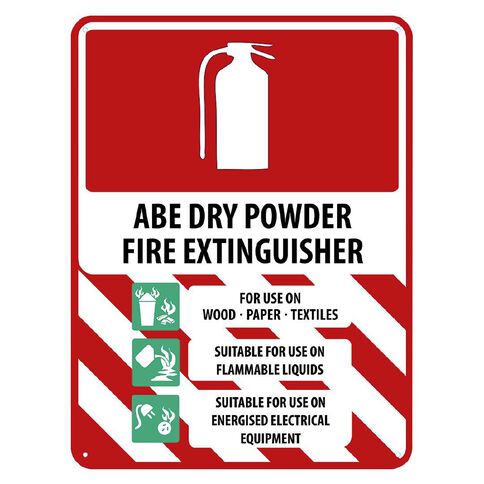 WS ABE Dry Powder Extinguisher Sign Large 600mm x 450mm