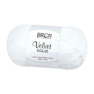 Birch Velvet Yarn 100% Polyester 100G White