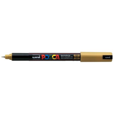 Uni Posca Marker 0.7mm Ultra-Fine Pin Tip Gold