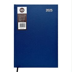 WS 2025 Date To Page Standard Diary Blue Dark A4