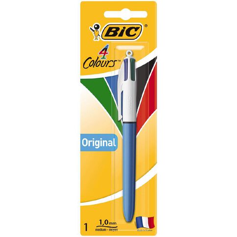 Descuidado Conciencia Ese Bic 4 Colour Pen Multi-Coloured 1 Pack | Warehouse Stationery, NZ