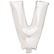 Artwrap Foil Balloon V Silver 35cm