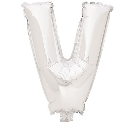Artwrap Foil Balloon V Silver 35cm
