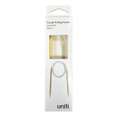 Uniti 6mm Circular Knitting Needles Bamboo 80mm