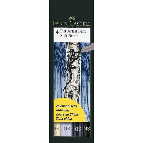 Faber-Castell Pitt Artist Brush Pens Soft 4 Pack