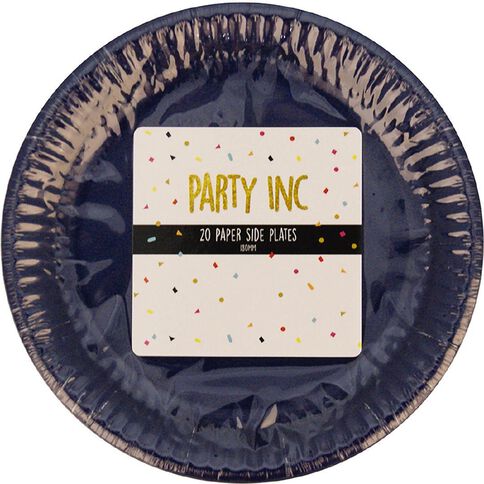 Party Inc Paper Side Plates 18cm Royal Blue 20 Pack