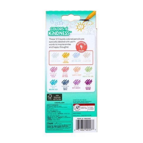 Crayola 12 Pack Colors of Kindness Colored Pencils