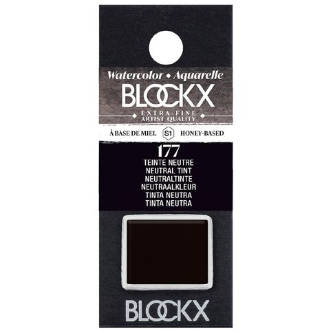 BLOCKX Watercolour Half Pan S1 177 Neutral Tint