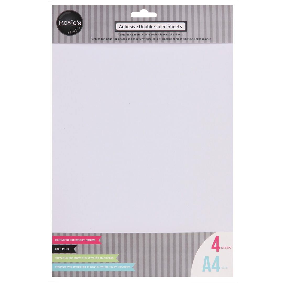 rosies studio double side adhesive sheet 4 pack a4 warehouse double sided sticky sheets