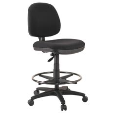 Buro Seating Image Black Architect Gas Lift Powdercoat Footring Black