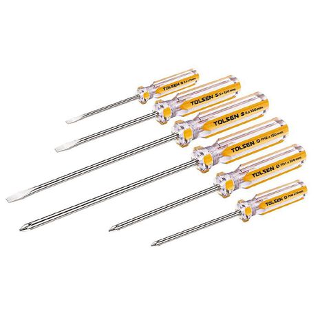 Tolsen Screwdriver Set - Phillips & Slotted 6 Piece