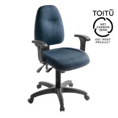 Eden Spectrum Deluxe 3 Lever Highback Ergonomic Chair with Arms Navy