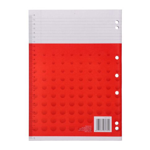 WS Exercise Book 1B8 Extra WA4 7mm Ruled 64 Leaf Punched Red