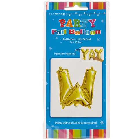Artwrap Foil Balloon W Gold 35cm
