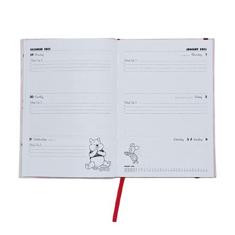 Winnie the Pooh 2026 Week To Date Diary Pink A5