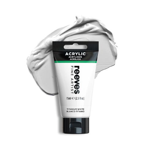 Reeves Fine Acrylic Paint Titanium White 75ml