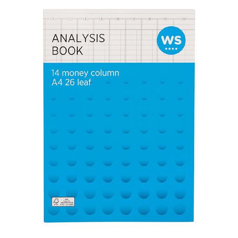 WS Analysis Book Limp 14 Column A4