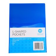 WS L-shaped Pockets 10 Pack Blue A4