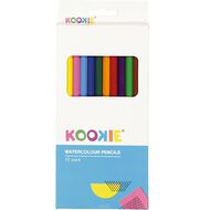 Kookie Watercolour Pencils Multi-Coloured 12 Pack