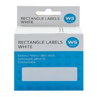 WS Rectangle Dispenser Stickers Handwritable 280 Labels 64mm X 19mm