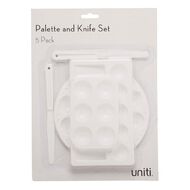 Uniti Palette & Knife Set Plastic 5 Piece