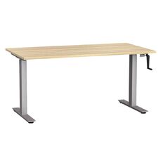 Agile Height Adjustable Desk 1500 Atlantic Oak/Silver