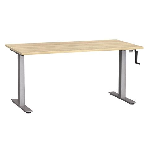 Agile Height Adjustable Desk 1500 Atlantic Oak/Silver