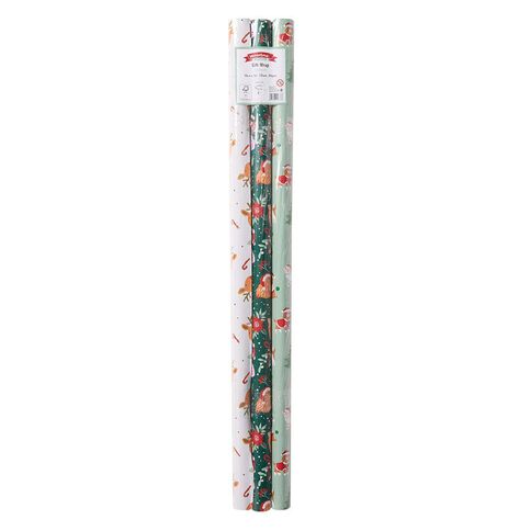 Wonderland Gift Wrap 70cm x 3m 60gsm Assorted 3 Pack
