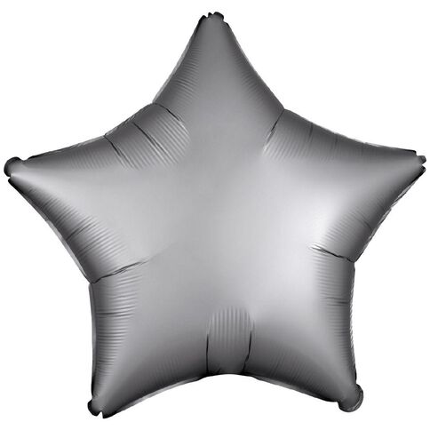 Anagram Satin Luxe Star Platinum Foil Balloon Standard 17in