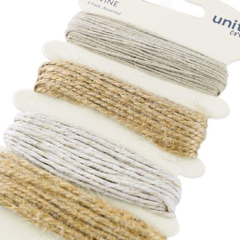 Uniti Natural Twine Assorted 4 Pack
