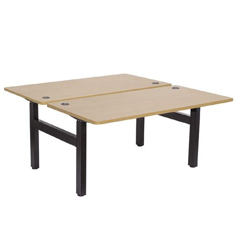 Emerge Fixed Height Back to Back 1500 x 750 Black Beech Top