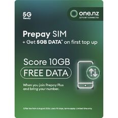 One NZ Prepay Triple Sim with Bonus 5GB