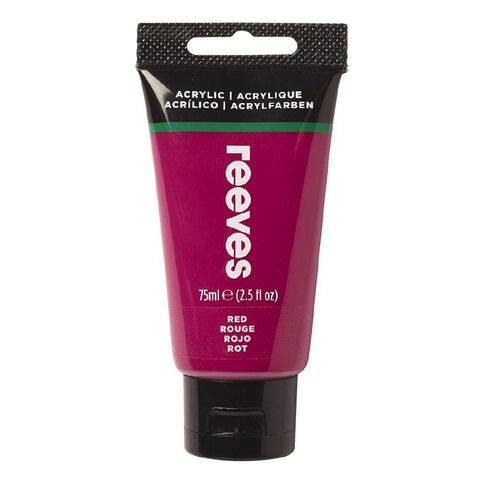 Reeves Fine Acrylic Paint Rose Red 75ml
