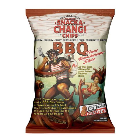 SnackaChangi Kettle Chips BBQ 150g