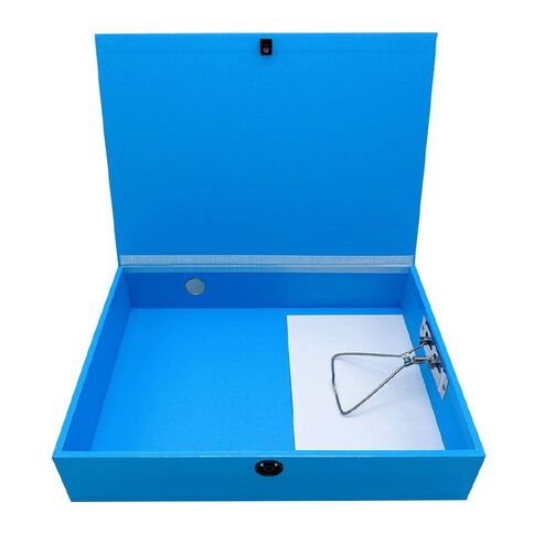 WS Pressboard Box File Blue Foolscap