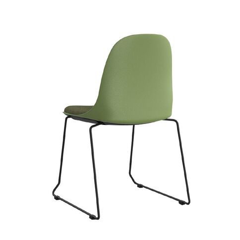 Knights Willow Shell Chair with Palm Reef Green