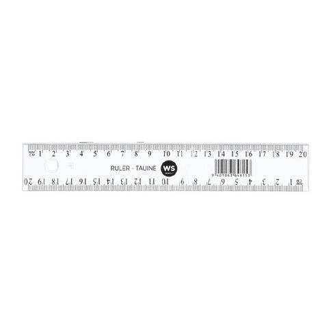 WS Ruler 20cm Clear