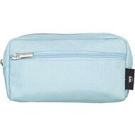 Double Zip Small Pencil Case Blue Mid