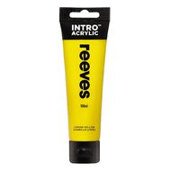 Reeves Intro Acrylic Paint Lemon Yellow 100ml