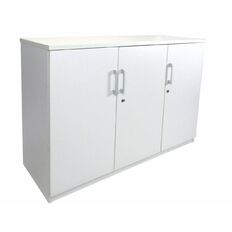 Zealand Sonic Credenza 1200w x 450d x 900h Locking White