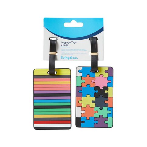 Living & Co Luggage Tags Assorted 2 Pack