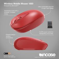 Incase Designed by Microsoft Wireless Mobile Mouse 1850 - Flame Red