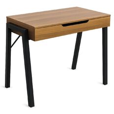 Workspace Back to School Desk with Drawer and Metal Frame